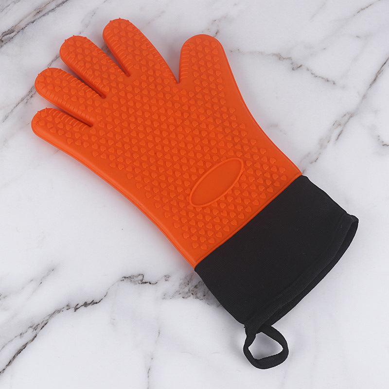 4pcs Silicone Oven Mitts and Pot Holders Set Heat Resistant Gloves with Hot Pads