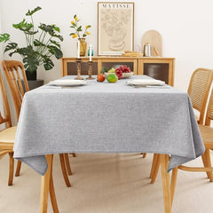 Waterproof Polyester Tablecloth Rectangle Style Table Cover for Picnic or Party