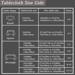 Waterproof Polyester Tablecloth Rectangle Style Table Cover for Picnic or Party
