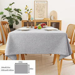 Waterproof Polyester Tablecloth Rectangle Style Table Cover for Picnic or Party