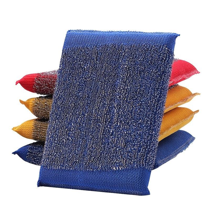 Steel Sponge Scrubber for Dishwashing & Surface Cleaning