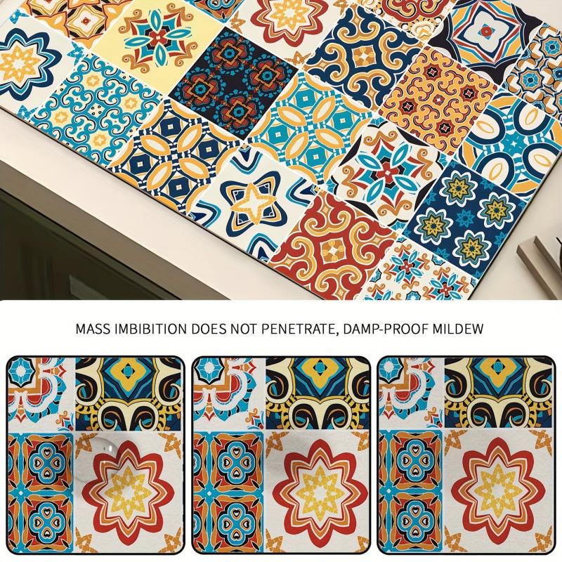 Polyester Dish Drying Mat Coffee Machine Drain Pad Wear-resistant Dry Pad