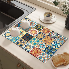 Polyester Dish Drying Mat Coffee Machine Drain Pad Wear-resistant Dry Pad