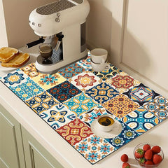 Polyester Dish Drying Mat Coffee Machine Drain Pad Wear-resistant Dry Pad