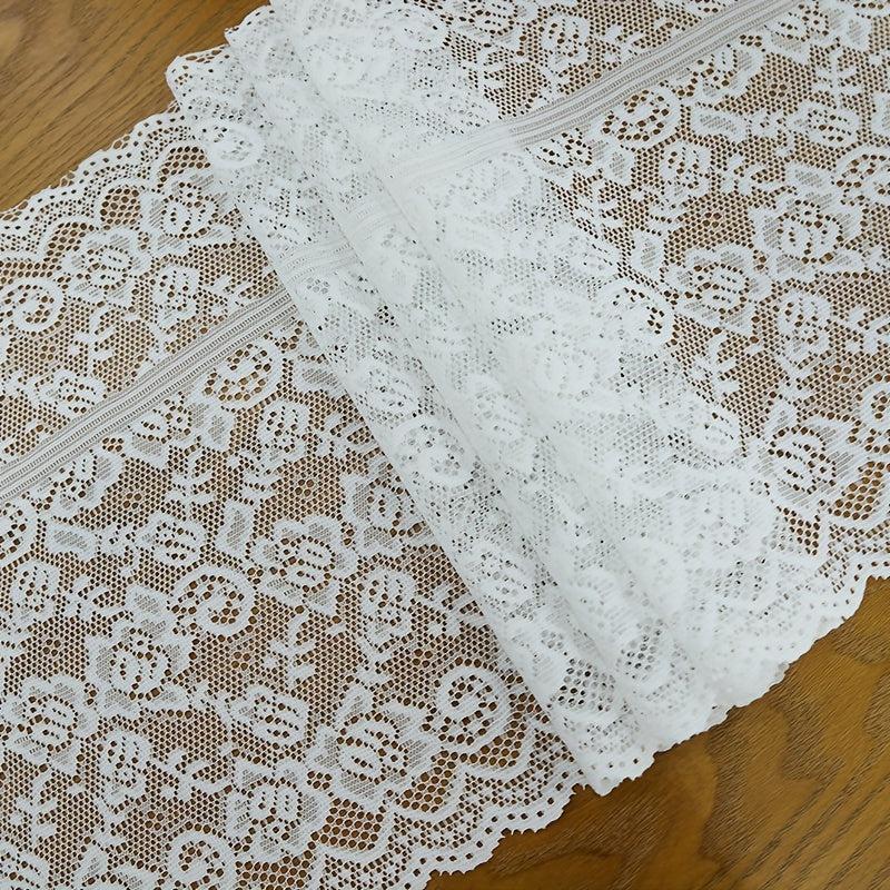 Polyester Crochet Lace Embroidered Table Runner Floral Hollow Out