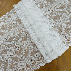 Polyester Crochet Lace Embroidered Table Runner Floral Hollow Out