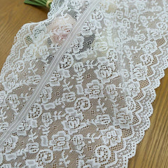 Polyester Crochet Lace Embroidered Table Runner Floral Hollow Out