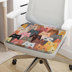 Cat Printing Memory Slow Rebound Chair Cushion