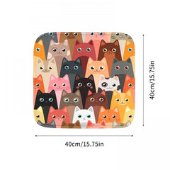 Cat Printing Memory Slow Rebound Chair Cushion