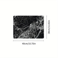 Marble Style Dish Drying Mat Non Slip Absorbent Wear resistant