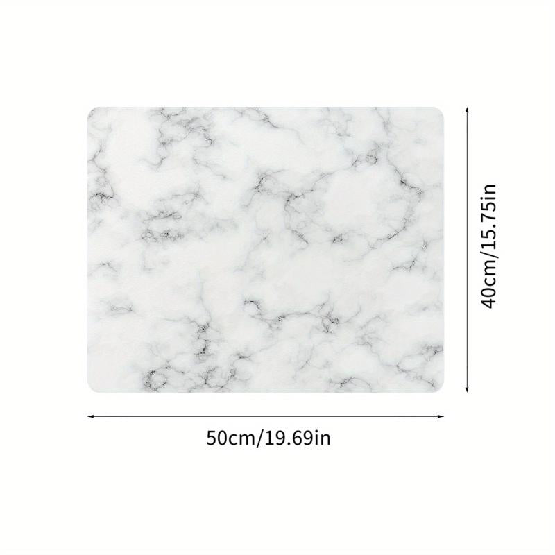 Marble Style Dish Drying Mat Non Slip Absorbent Wear resistant