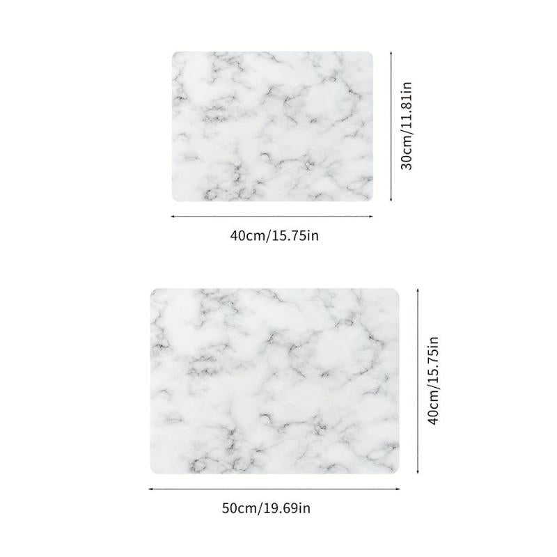Marble Style Dish Drying Mat Non Slip Absorbent Wear resistant