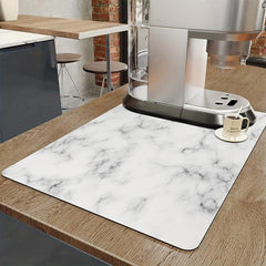 Marble Style Dish Drying Mat Non Slip Absorbent Wear resistant