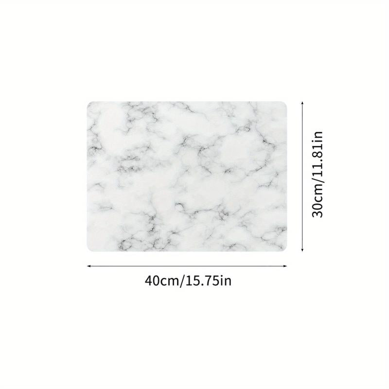 Marble Style Dish Drying Mat Non Slip Absorbent Wear resistant