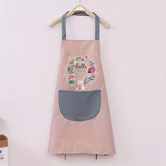 Adjustable Rabbit Garland Apron with Pockets for Chef Gardening Cooking Baking