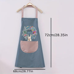 Adjustable Rabbit Garland Apron with Pockets for Chef Gardening Cooking Baking