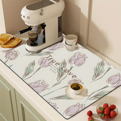 Dish Drying Mat Coffee Machine Diatom Mud Drainage Pad