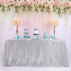 Polyester Tablecloths Wedding Hotel Decor Sequin Tablecloth Christmas Holloween