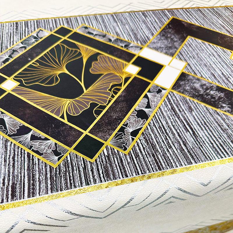 Polyester Table Cover Brown Apricot Leaf Tablecloth Wrinkle-Free