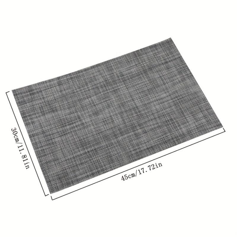 Japanese Style Place Mats Non-slip Dining Table Pads Set of 12