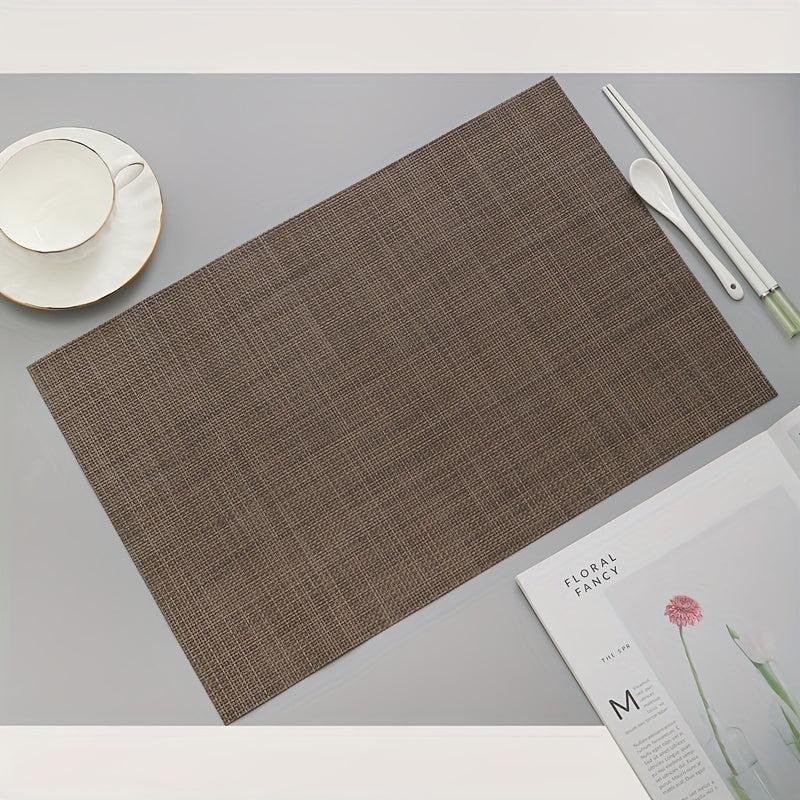 Japanese Style Place Mats Non-slip Dining Table Pads Set of 12