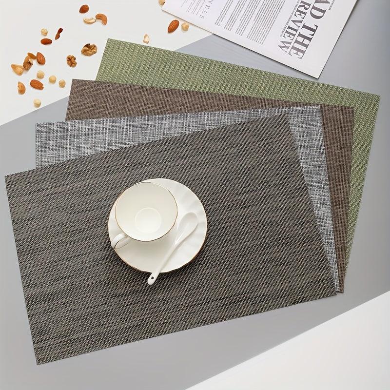 Japanese Style Place Mats Non-slip Dining Table Pads Set of 12