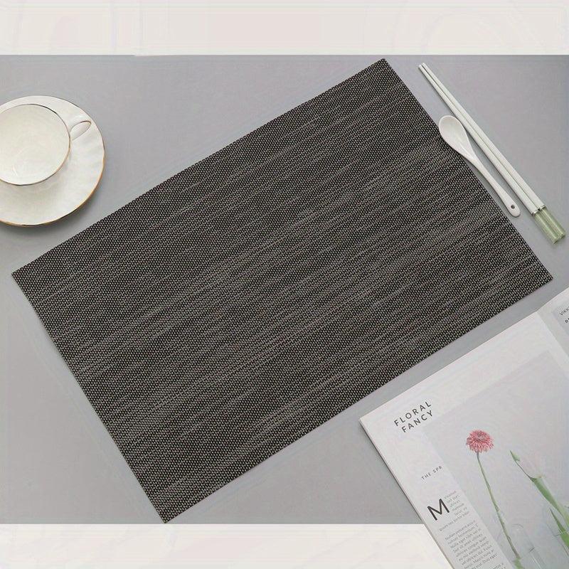Japanese Style Place Mats Non-slip Dining Table Pads Set of 12