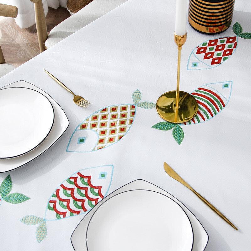 Waterproof Polyester Rectangle Tablecloth for Picnic or Party