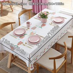 Waterproof Polyester Rectangle Tablecloth for Picnic or Party