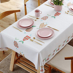 Waterproof Polyester Rectangle Tablecloth for Picnic or Party