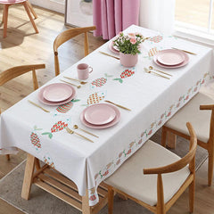 Waterproof Polyester Rectangle Tablecloth for Picnic or Party