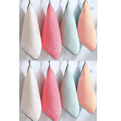 8pcs Kitchen Rags Mixed Absorbent Cleaning Cloth Coral Velvet Scouring Pad