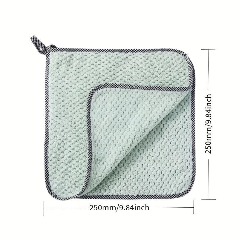 8pcs Kitchen Rags Mixed Absorbent Cleaning Cloth Coral Velvet Scouring Pad