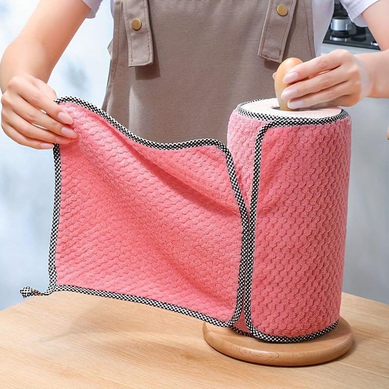 8pcs Kitchen Rags Mixed Absorbent Cleaning Cloth Coral Velvet Scouring Pad