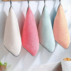 8pcs Kitchen Rags Mixed Absorbent Cleaning Cloth Coral Velvet Scouring Pad