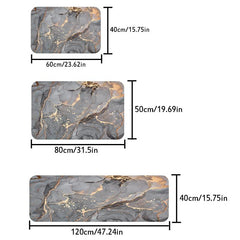 Marble Printed Kitchen Floor Mat Non-slip Washable Carpet
