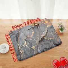 Marble Printed Kitchen Floor Mat Non-slip Washable Carpet
