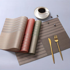 Woven Placemats Set Washable Reusable Table Mats Heat Insulation Pads