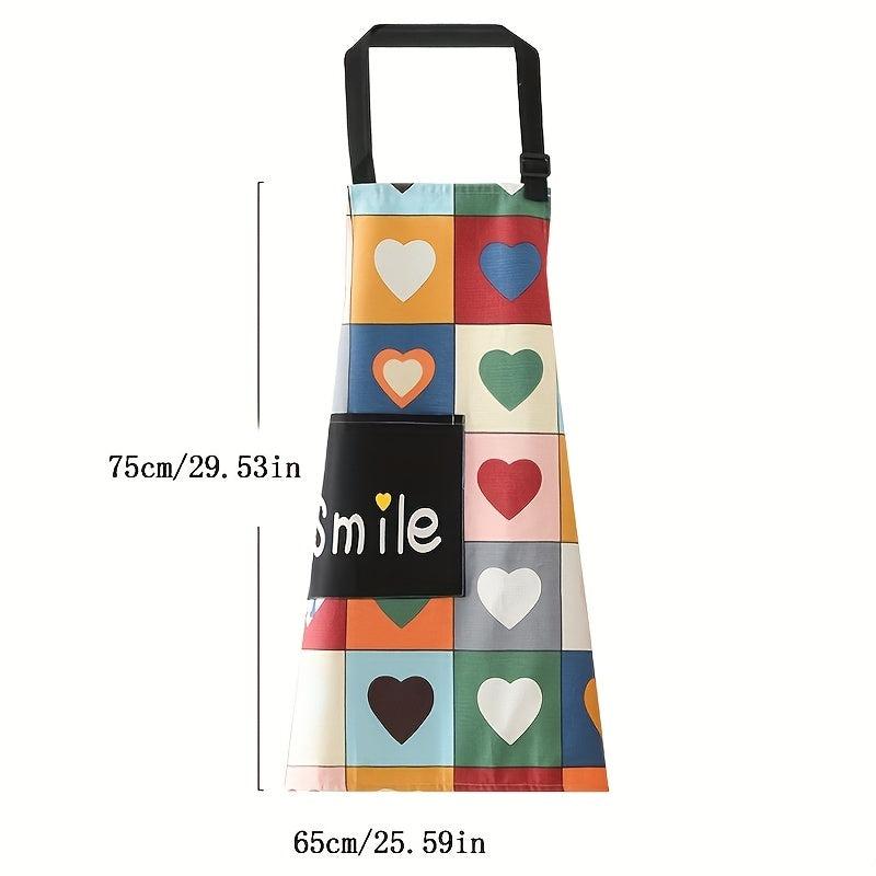 Colorful Love Letter Apron Waterproof Kitchen Supplies