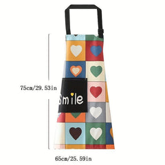 Colorful Love Letter Apron Waterproof Kitchen Supplies