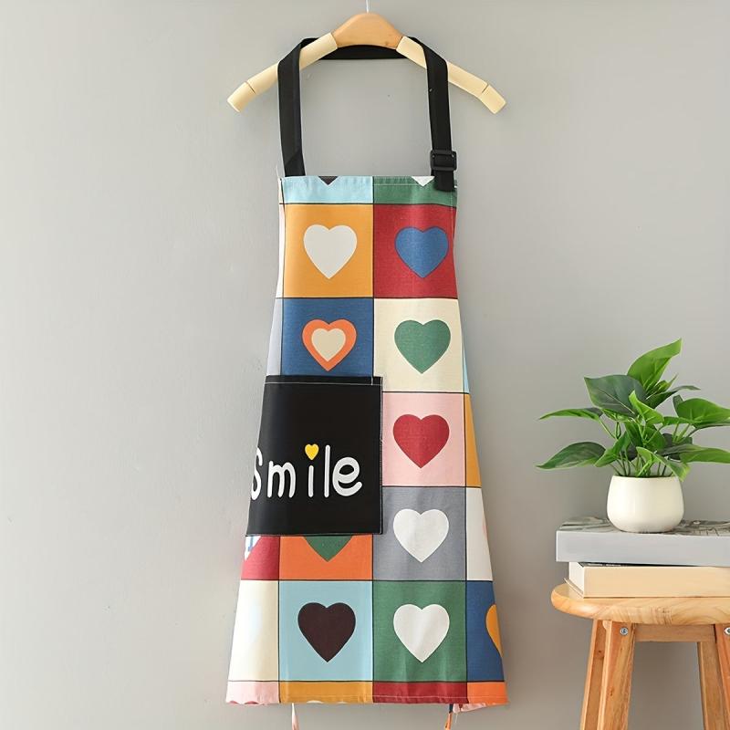 Colorful Love Letter Apron Waterproof Kitchen Supplies