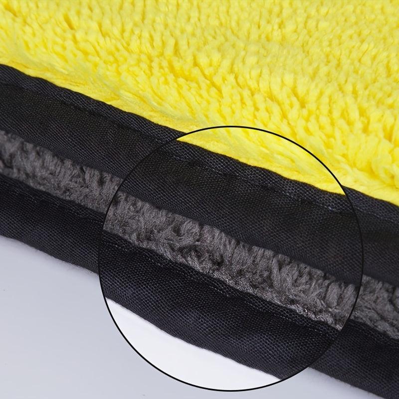 5pcs Double Layer Microfiber Car Cleaning Towels Soft Thick and Absorbent
