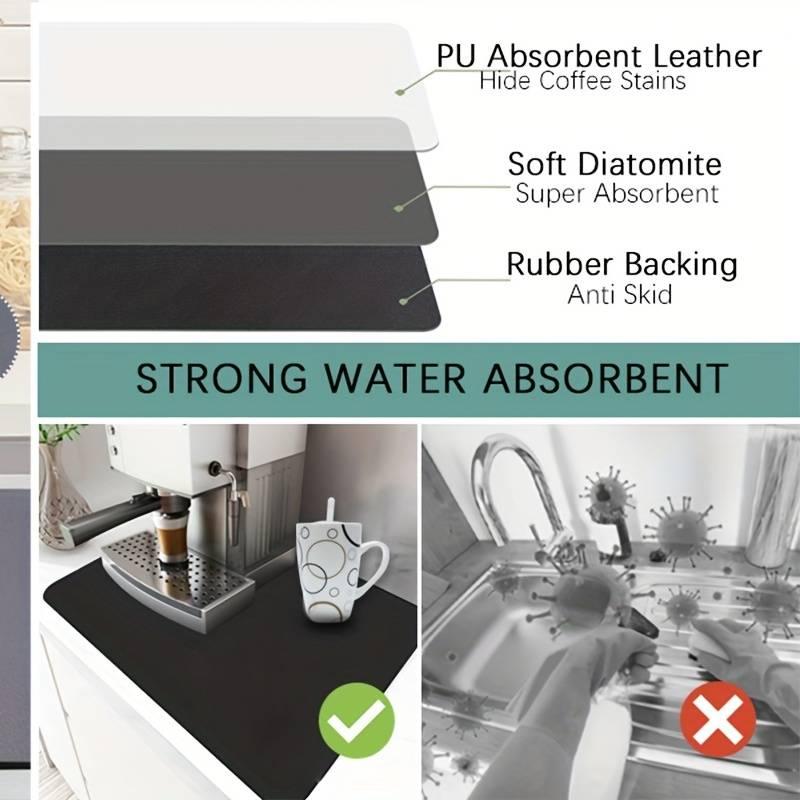 Cotton Square Placemat Coffee Mat Kitchen Counter Water Absorbing Drying Mat