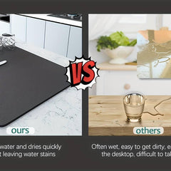 Cotton Square Placemat Coffee Mat Kitchen Counter Water Absorbing Drying Mat