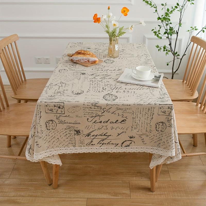 European Style Table Cover Lace Tablecloth for Dining Room Decor