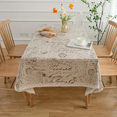European Style Table Cover Lace Tablecloth for Dining Room Decor