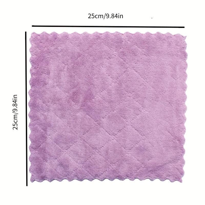 12pcs Purple Gray Microfiber Towel Absorbent Cleaning Cloth Non stick Dish Towel