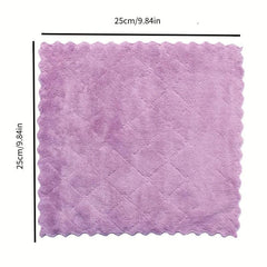 12pcs Purple Gray Microfiber Towel Absorbent Cleaning Cloth Non stick Dish Towel