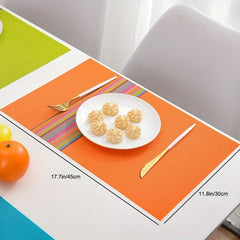 Rainbow Striped PVC Placemats - Gay Pride Home Decor