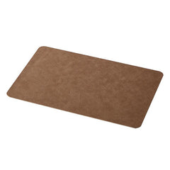 Vintage Cowhide Placemat Non Slip Double Sided Leather PVC Heat Mat